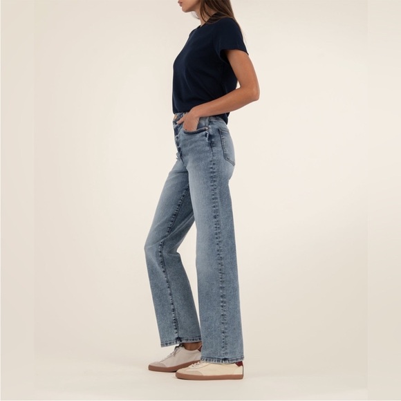 Kut from the Kloth Denim - Kut from the Kloth High Rise Sienna Straight Leg Jeans in Stone Wash Denim NWOT